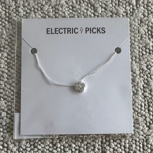 Electric Picks Silver Necklace